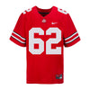 Ohio State Buckeyes Nike #62 Bryce Prater Student Athlete Scarlet Football Jersey - Front View
