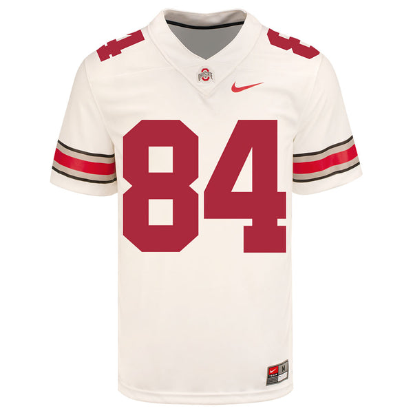 Ohio State Buckeyes Nike #84 Joe Royer Student Athlete White Football Jersey - Front View