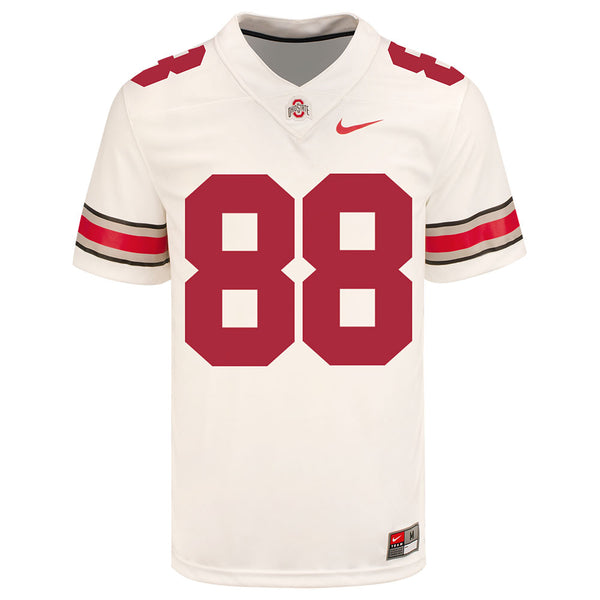 Ohio State Buckeyes Nike #88 Gee Scott Jr. Student Athlete White Football Jersey - Front View
