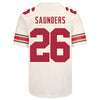 Ohio State Buckeyes Nike #26 Cayden Saunders Student Athlete White Football Jersey - Back View