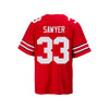 Youth Ohio State Buckeyes #33 Jack Sawyer Student Athlete Football Jersey in Scarlet - Back View