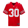 Ohio State Buckeyes Nike #30 Cody Simon Student Athlete Scarlet Football Jersey - Front View