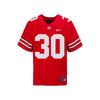 Youth Ohio State Buckeyes #30 Cody Simon Student Athlete Football Jersey in Scarlet - Front View