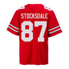 Ohio State Buckeyes Nike #87 Reis Stocksdale Student Athlete Scarlet Football Jersey - Back View