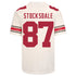 Ohio State Buckeyes Nike #87 Reis Stocksdale Student Athlete White Football Jersey - Back View