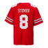 Ohio State Buckeyes Nike #8 Cade Stover Student Athlete Scarlet Football Jersey - Back View