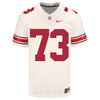 Ohio State Buckeyes Nike #73 Grant Toutant Student Athlete White Football Jersey - Front View