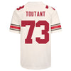 Ohio State Buckeyes Nike #73 Grant Toutant Student Athlete White Football Jersey - Back View