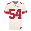 Ohio State Buckeyes Nike #54 Toby Wilson Student Athlete White Football Jersey - Front View