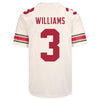 Ohio State Buckeyes Nike #3 Miyan Williams Student Athlete White Football Jersey - Back View