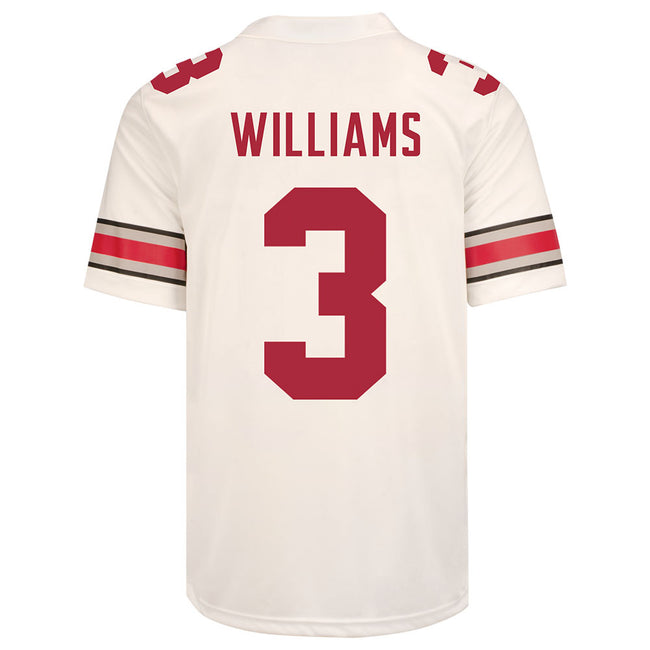 Ohio State Buckeyes Nike #3 Miyan Williams Student Athlete Scarlet Football Jersey / Large