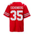 Ohio State Buckeyes Tommy Eichenberg Nike #35 Student Athlete Red Football Jersey - Back View