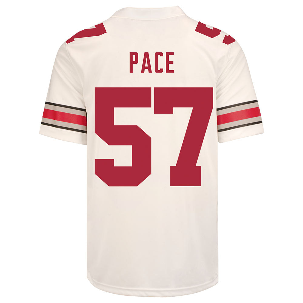 Ohio State Buckeyes Nike #57 Jalen Pace Student Athlete White Football Jersey / 2X-Large