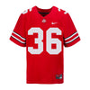 Ohio State Buckeyes Nike #36 Gabe Powers Student Athlete Scarlet Football Jersey - Front View