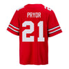 Ohio State Buckeyes Nike #21 Evan Pryor Student Athlete Scarlet Football Jersey - Back View