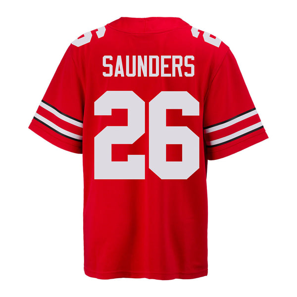 Ohio State Buckeyes Nike #26 Cayden Saunders Student Athlete Scarlet Football Jersey - Back View