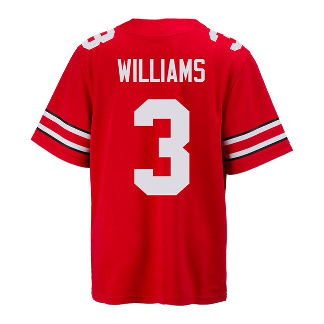 Ohio State Buckeyes Nike #3 Miyan Williams Student Athlete White Football Jersey / 2X-Large